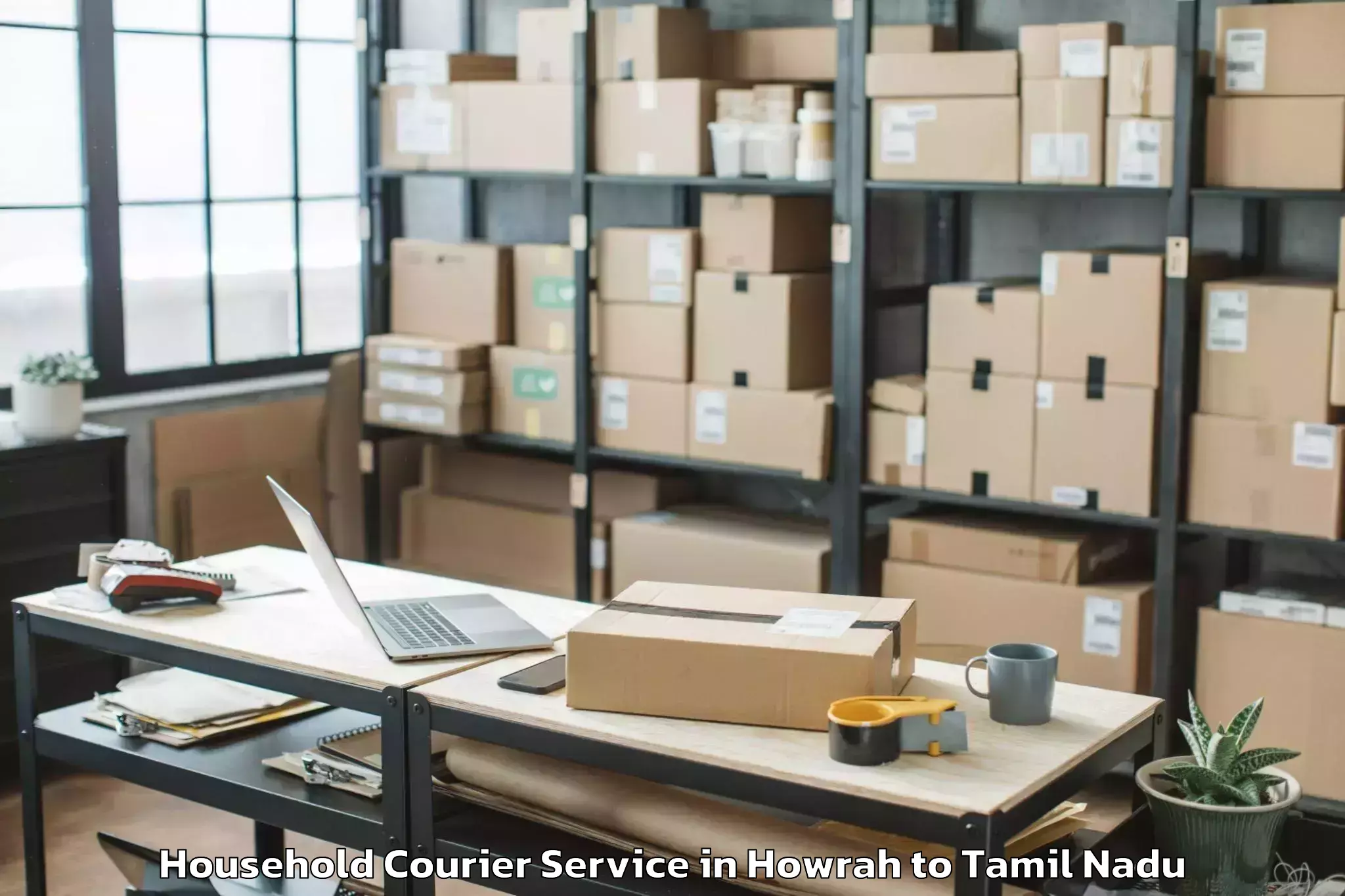 Reliable Howrah to Kanadukattan Household Courier